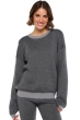 Katoen & Kasjmier dames kasjmier pullover met ronde hals stormie black grey marl l